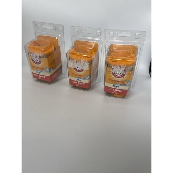 3x‎ Arm & Hammer Dirt Devil F2 HEPA Filters (New, Damaged Packaging) - Picture 1 of 8